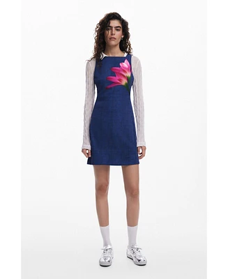 Desigual Women's Denim-effect mini dress
