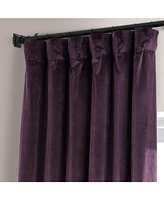 Half Price Drapes Plum Blossom Signature Plush Velvet Hotel Blackout Curtain