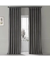 Half Price Drapes Nightlife Grey Signature Plush Velvet Hotel Blackout Curtain