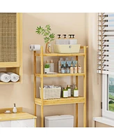 Unho Over The Toilet Storage Rack Bathroom Organizer with 3 Tier Adjustable Height Shelf