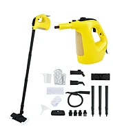 Handheld MultiPurpose Steam Cleaner with 17 Pieces, 350ml Large Capacity Steam Mop Continuous Fill water, Portable Chemical-Free Steamer for Home Use