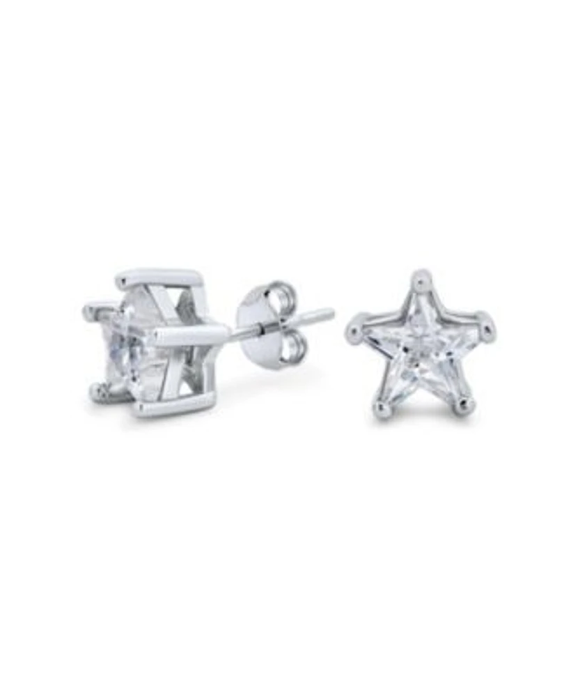 Bling Jewelry Small Celestial Usa Cz Star Stud Earrings