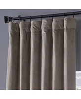 Half Price Drapes Library Taupe Signature Plush Velvet Hotel Blackout Curtain