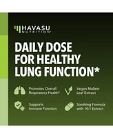 Mullein Leaf Extract Capsules, Lung & Respiratory Health, Daily Respiratory Health Supplement, Lung Support, Havasu Nutrition, 90ct