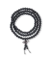 Bling Jewelry Unisex Natural Buddhist Mala Prayer Bead Long Natural Strands Beads for Meditation Prayer Yoga Rosary Necklace Stacking Wrap Stretch Bra