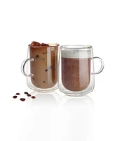 Villeroy & Boch Artesano Hot Cold Clear Insulated Coffee Mugs, Set of 2