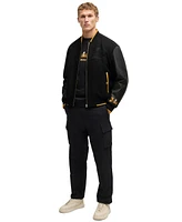 Hugo Boss x Nfl Leather Sleeve Wool-Blend Jacket
