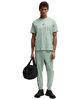 Boss by Hugo Men's Jacquard-Woven Relaxed-Fit Tracksuit Bottoms