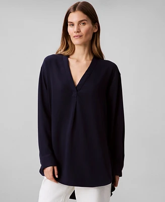 Calvin Klein Women's Relaxed V-Neck Popover Tunic