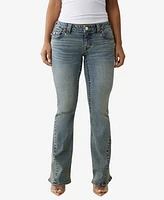 True Religion Women's Joey Low Rise Flare Flap Jeans