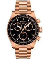 Tissot Men's Swiss Automatic Chronograph PR516 Rose Gold Pvd Stainless Steel Bracelet Watch 41mm