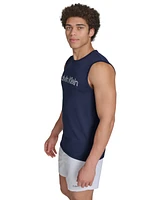 Calvin Klein Men's Logo Sleeveless Swim Rash Guard