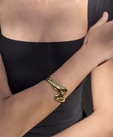 Adornia Gold Plated Overlapping Cuff Bracelet