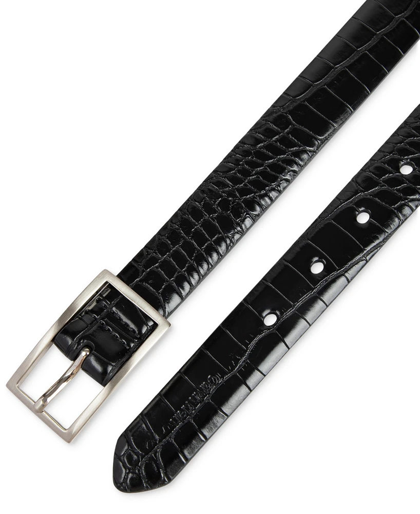 Calvin Klein Skinny Center-Bar-Buckle Dress Belt