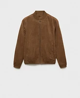 Mango Men's Faux-Suede Bomber Jacket