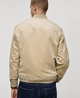 Mango Men's Faux-Suede Bomber Jacket