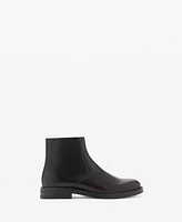 Mango Men's Zipped Leather Ankle Boots