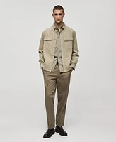 Mango Men's Slim-Fit Pleated Pants