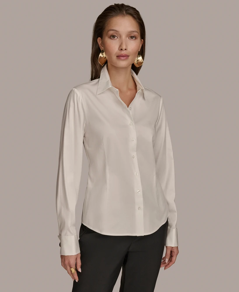 Donna Karan New York Women's Wrist-Hardware Button-Down Shirt
