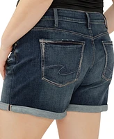 Silver Jeans Co. Plus Boyfriend Mid-Rise Luxe Stretch Shorts