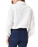Sam Edelman Women's Dith Cotton Elastic Button-Down Shirt
