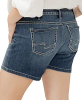 Silver Jeans Co. Plus Elyse Mid-Rise Comfort-Fit Denim Shorts
