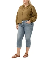Silver Jeans Co. Plus Suki Mid-Rise Curvy Fit Capri