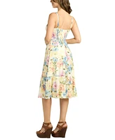 Bcx Juniors' Sleeveless Floral Sweetheart Dress