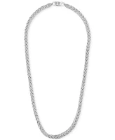 Macy's Men's Cubic Zirconia Franco Link 24" Chain Necklace in Sterling Silver