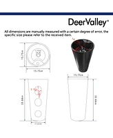 DeerValley 33" Tall Round Vitreous China Pedestal Bathroom Sink With Overflow and Pre-Drilled Hole