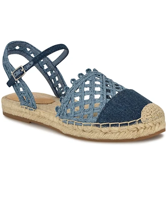 Nine West Women's Darby Woven Slingback Espadrille Flats