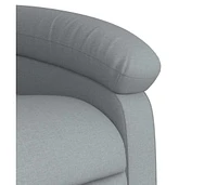 Recliner Chair Light Gray Fabric