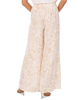 Vince Camuto Women's Printed Mid-Rise Wide-Leg Pants