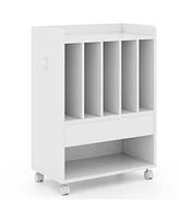 Record Rolling Turntable Player Stand with Drawer