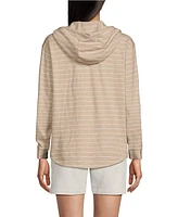 Lands' End Women's Long Sleeve Slub Hooded Popover