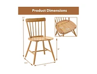 Farmhouse Kitchen Chair Set of 2 with Rubber Wood Frame