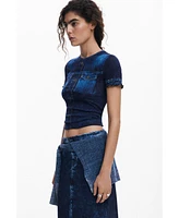 Desigual Women's Denim effect T-shirt