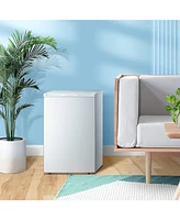 Kismile Upright Freezer,3.0 Cu.ft Mini Freezer with Reversible Single Door,Removable Shelves,Small Freezer with Adjustable Thermostat for Home/Kitchen