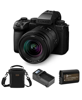 Panasonic Lumix S5IIX Mirrorless Camera with 20-60mm f/3.5-5.6 Lens, Bundle with Battery