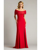 Tadashi Shoji Dalton Two-Tone Off-Shoulder Gown
