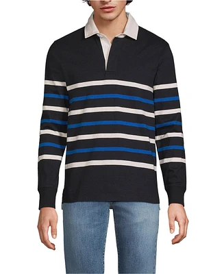 Lands' End Men's Long Sleeve Stripe Rugby Shirt