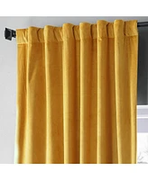 Half Price Drapes Sophomore Gold Signature Plush Velvet Hotel Blackout Curtain