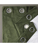 Half Price Drapes Hunter Green Grommet Signature Velvet Blackout Curtain