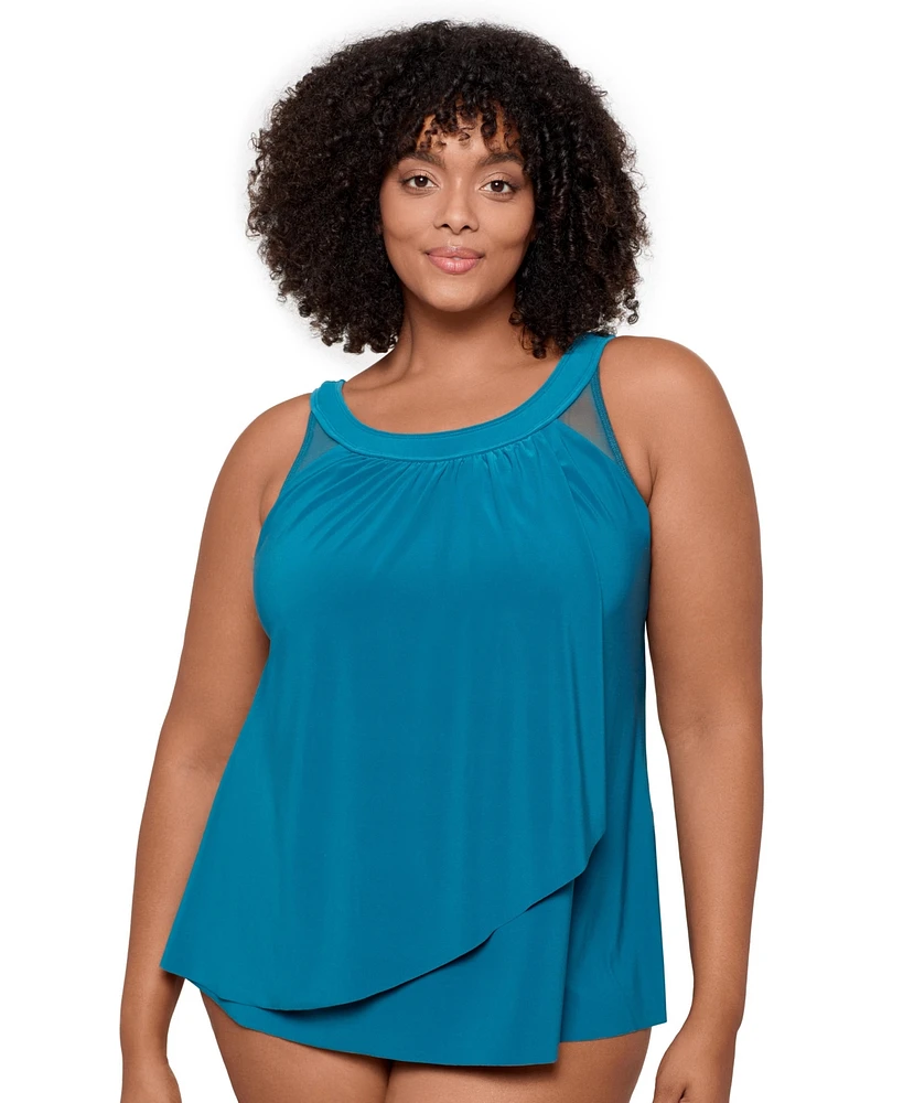 Miraclesuit Women's Plus Illusionists Ursula Tankini Top