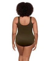 Miraclesuit Women's Plus Rock Solid Revele One Piece Swimsuit