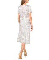 Vince Camuto Women's Embellished Hem Satin Midi Skirt