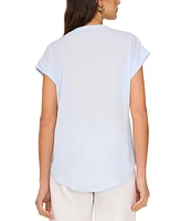 Vince Camuto Women's Split-Neck Short-Sleeve Blouse