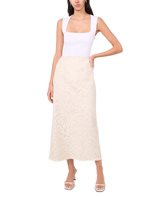 Parker Women's The Londyn Lace Slit-Back Midi Skirt