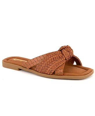 Sugar Women's Serona Open Toe Woven Knot Flat Sandals