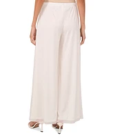 Msk Petite High-Rise Pull-On Palazzo Glitter Pants